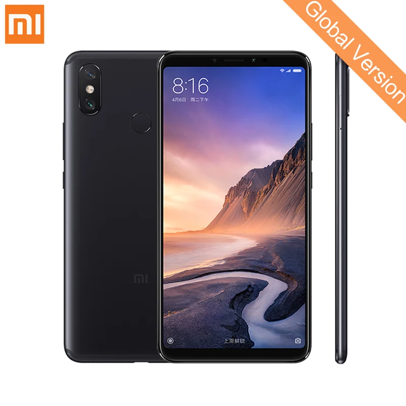 Глобальная версия Xiaomi Mi Max 3 Смартфон Snapdragon 636 Octa Core 4 Гб 64 6,9 "1080 P полный экран 5500 мАч QC 3,0 AI двойной камера