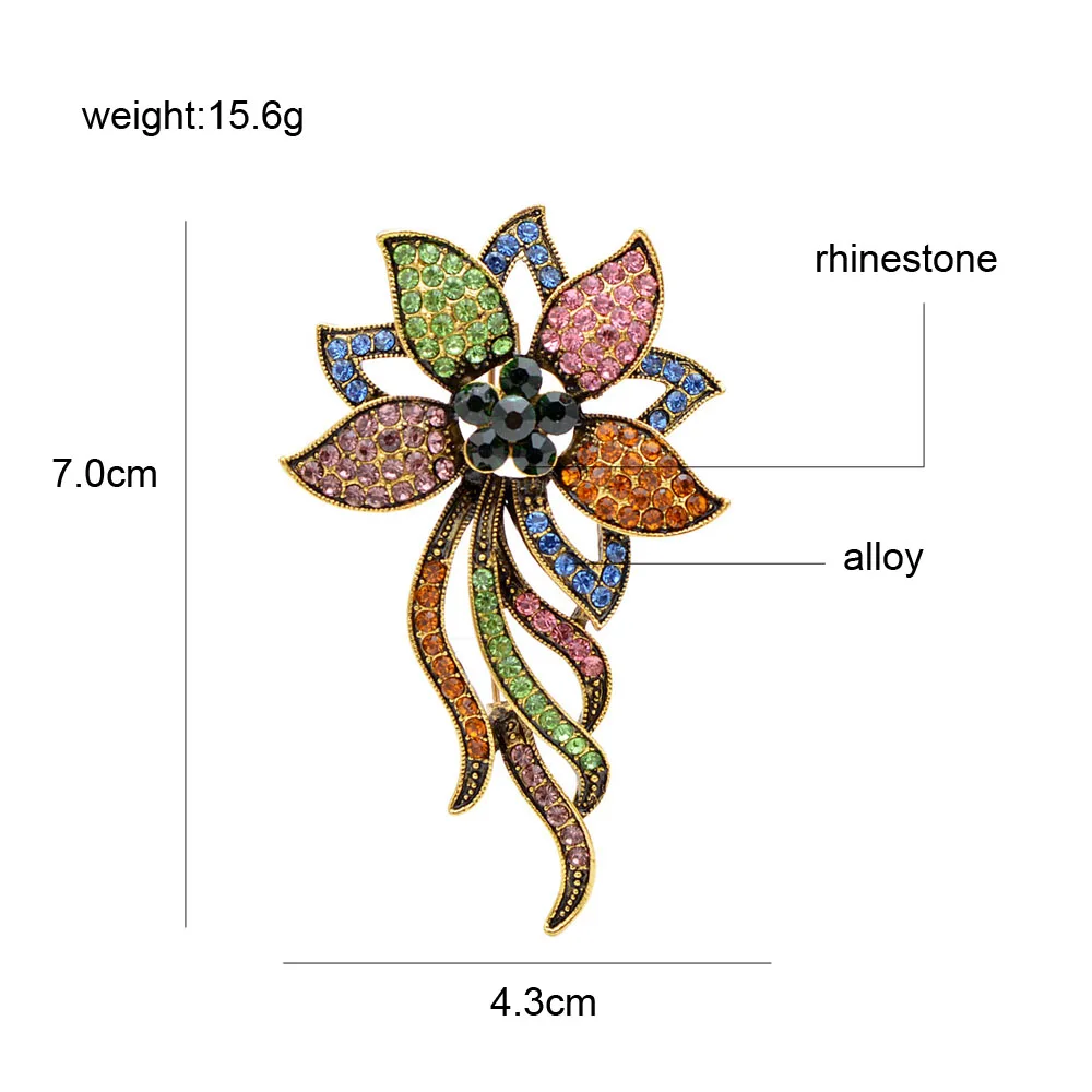 CINDY XIANG разноцветные стразы броши в виде цветка для женщин Большая модная Элегантная Брошь Праздничная свадебная брошь аксессуары булавка для сумки