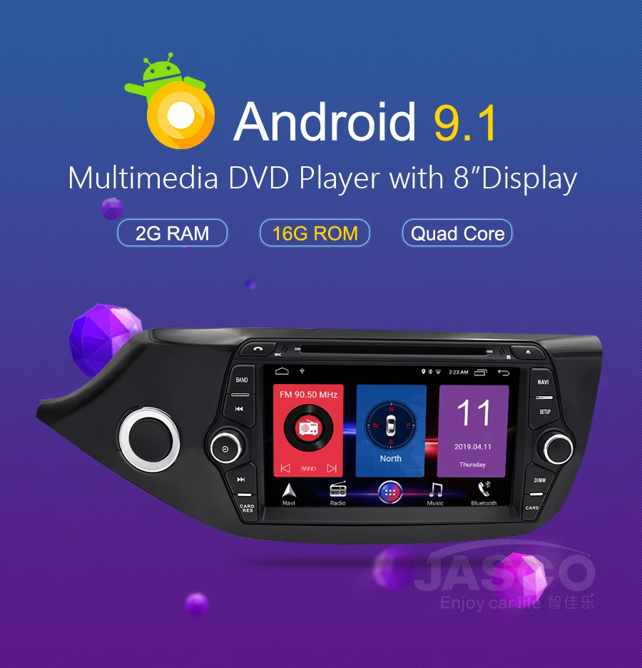 Excellent Android 9.1 Car DVD Player GPS Glonass Navigation Multimedia for Kia Ceed 2013 2014 2015 Auto RDS Radio Audio Video Stereo 3