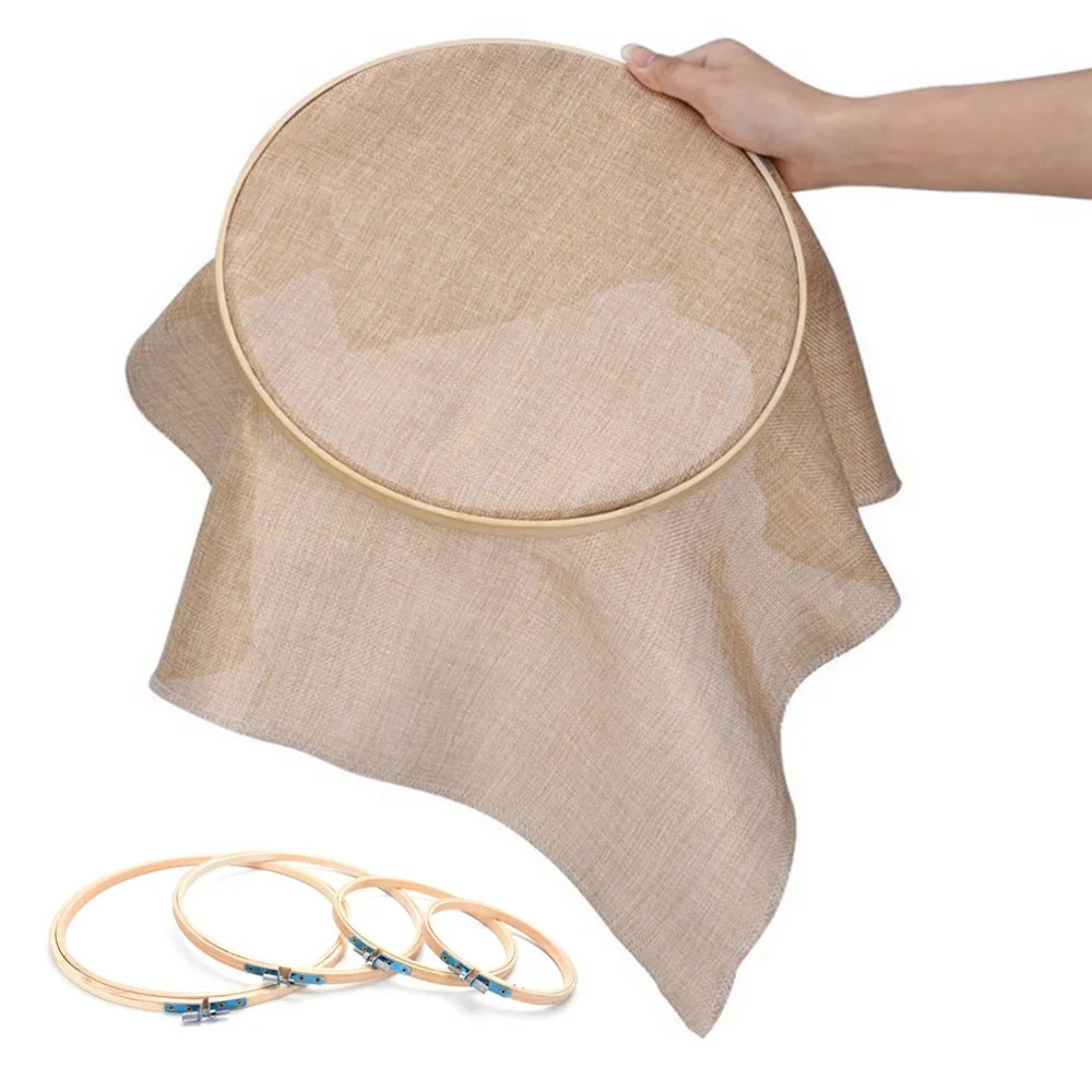 

13/17cm DIY Needlecraft Cross Stitch Machine Bamboo Frame Embroidery Hoop Ring Round Loop Hand Household Sewing Tools