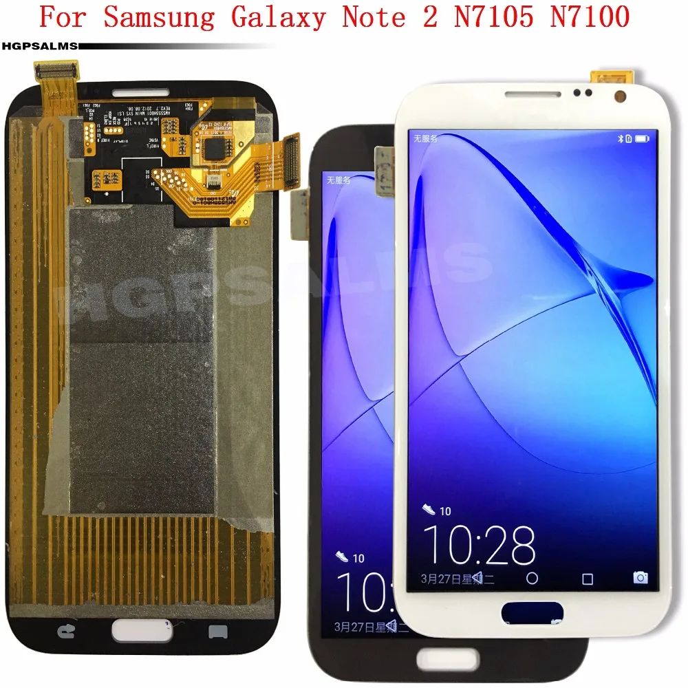 

For Samsung Galaxy Note2 Note 2 N7105 N7100 Display Touch Screen Digitizer Assembly Adjustable Brightness