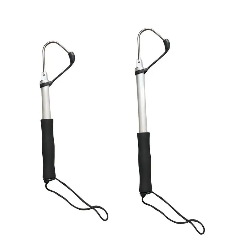 

60cm Or 90cm Stainless Steel Sea Telescopic Fishing Gaff Aluminum Alloy Spear Hook Fish Tackle Outdoor Fishing Tool New