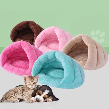 

50*40cm Pet cat dog Kennel Winter warm House Super Soft Dog Bed Princess House for samll Dog Cat sleeping bed Pet nest kennel