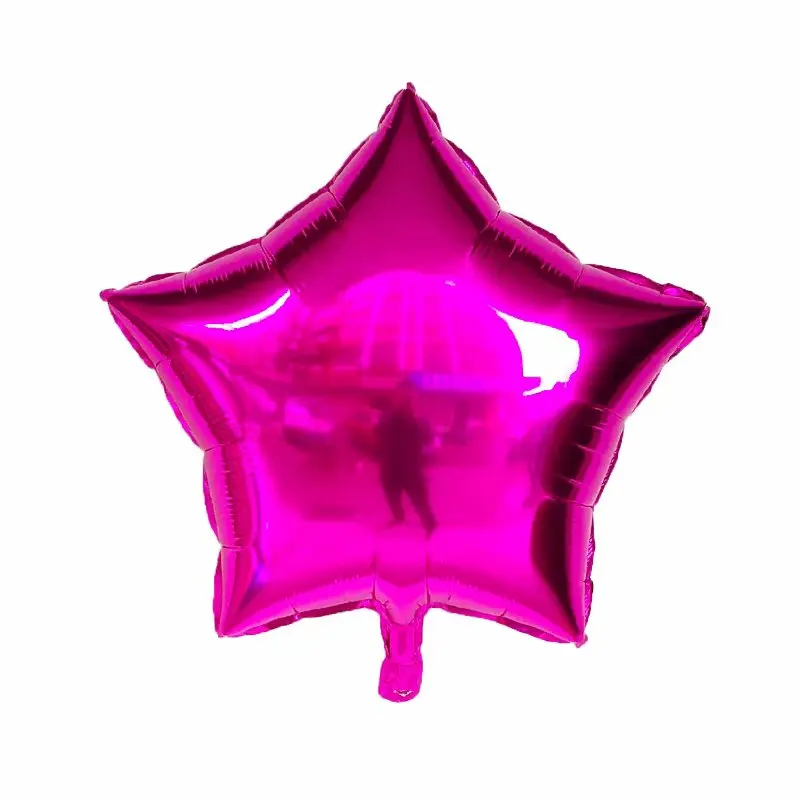 18 дюймов 10 шт Детские вечерние шары из фольги металлик розовый и синий звезда в форме сердца гелиевые шары Свадебные украшения для дня рождения - Цвет: 18inch pcs10