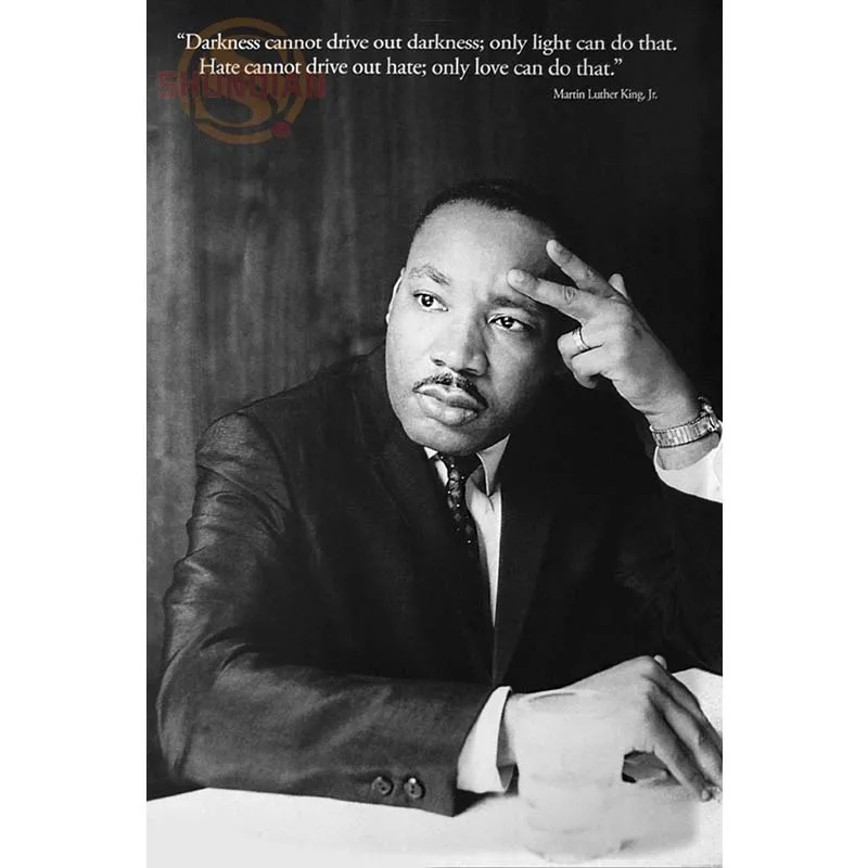 

New Martin Luther King Poster Custom Canvas Poster Art Home Decoration Cloth Fabric Wall Poster Print Silk Fabric