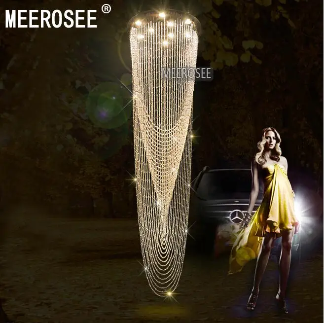 

Crystal Ceiling Mounted Light Fitting Home Decors Clear Crystal Ceiling Light GU10 Bulb Hotel Stair Restaurant Light Lamp Lustre
