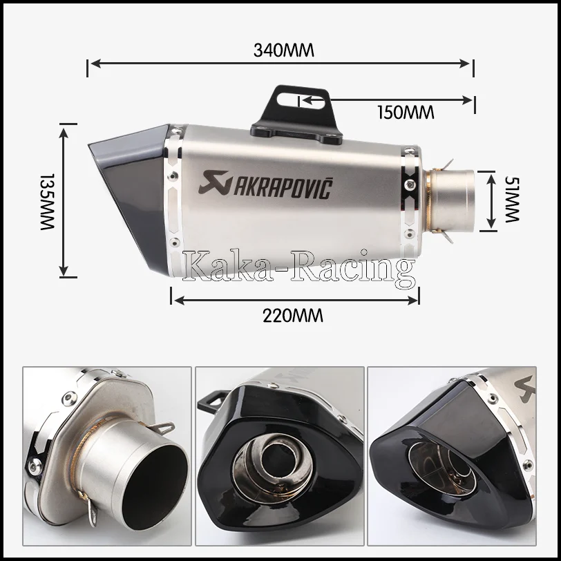 MT-03 MT03 мотоцикл Akrapovic глушитель выхлопной трубы полная система скольжения Передняя средняя труба для Yamaha R3 YZF R25