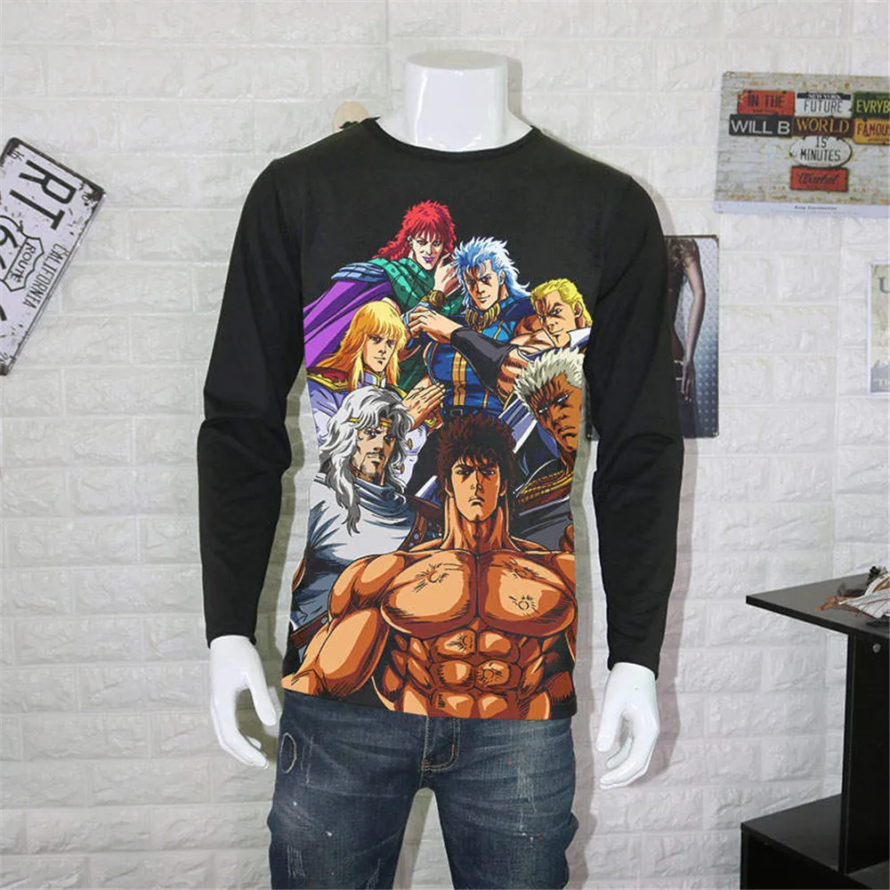 Косплей Аниме fist of the north star Футболка hokito no футболка кэна kenshiro с длинными рукавами