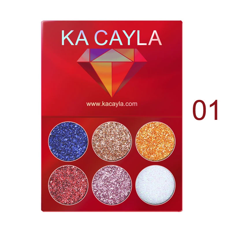 Косметика icycheer Palette 6 цветов блестящие алмазные тени для век Палитра долговечные легко носить мерцающие тени для век Pallette