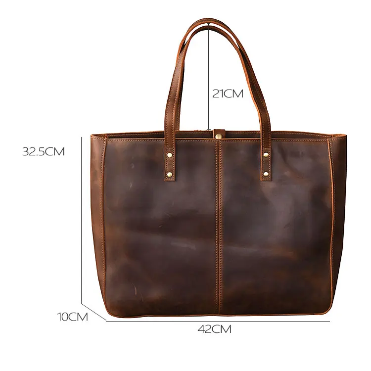 AETOO Europe and the United States retro hand-Crackle large-capacity handbag horizontal Tote bag handbags leather bag