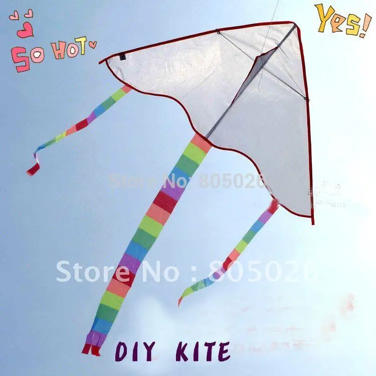 free shipping high quality blank diy kite 100pcs/lot teaching painting