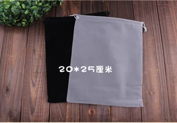 

20x25cm Flocking Drawstring Gift Bags 5pcs 7.87 inches Customized Logo Phone Power Bank Bags Accessory Jewelry Storage Case