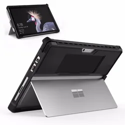 Coque pour Microsoft Surface Pro 7/Pro 6/Pro 5/Pro 2017/Pro 4 /Pro LTE, étui de protection robuste tout en un avec porte stylo 