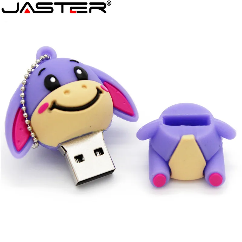 JASTER милый Медвежонок Винни флеш-накопитель Tigger Donkey usb флеш-накопитель животные флешки 4 ГБ 8 ГБ 16 ГБ 32 ГБ 64 Гб мультяшная карта памяти