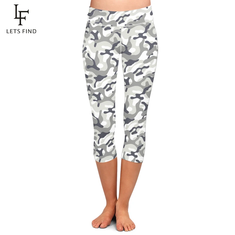 High Quality Women Capri Leggings High Elastic Camouflage Printing Leggings Summer Women Plus Size Fitness Pants High Quality Women Capri Leggings High Elastic Camouflage Printing Leggings Summer Women Plus Size Fitness Pants