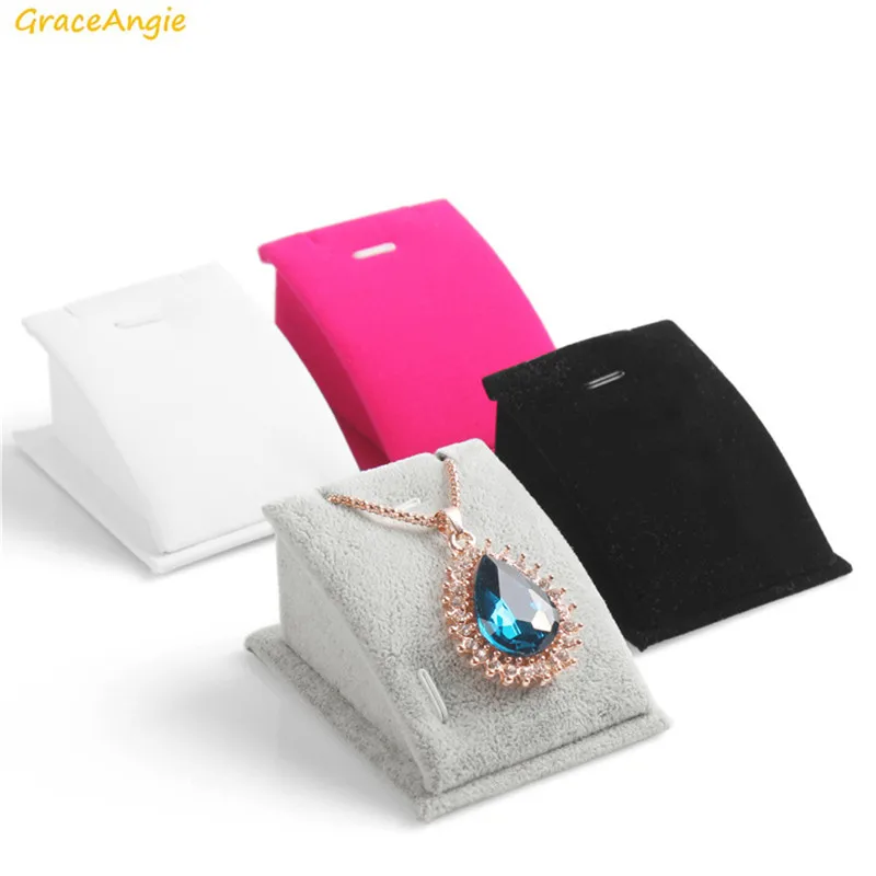 

GraceAngie 1PC Velvet High Quality Necklace Pendant Charm Show Case Exquisite Jewelry Accessories Display For Women 76*64*40mm
