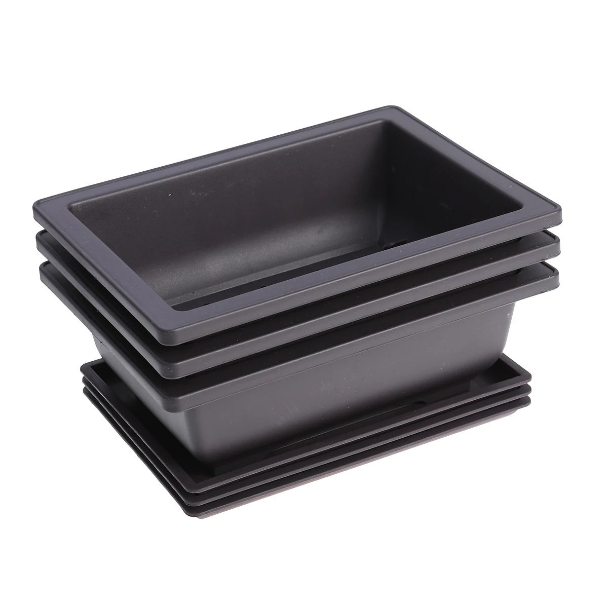 Garden Planter Nursery Square Flower Pot Plant Bowl Bonsai Succulent Basin