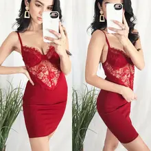 Brand Elegant Sexy Dress Women 2019 New Summer Dresses Sleeveless Lace Bodycon Party Evening Red Short Mini Dress Vestidos Brand Elegant Sexy Dress Women 2019 New Summer Dresses Sleeveless Lace Bodycon Party Evening Red Short Mini Dress Vestidos