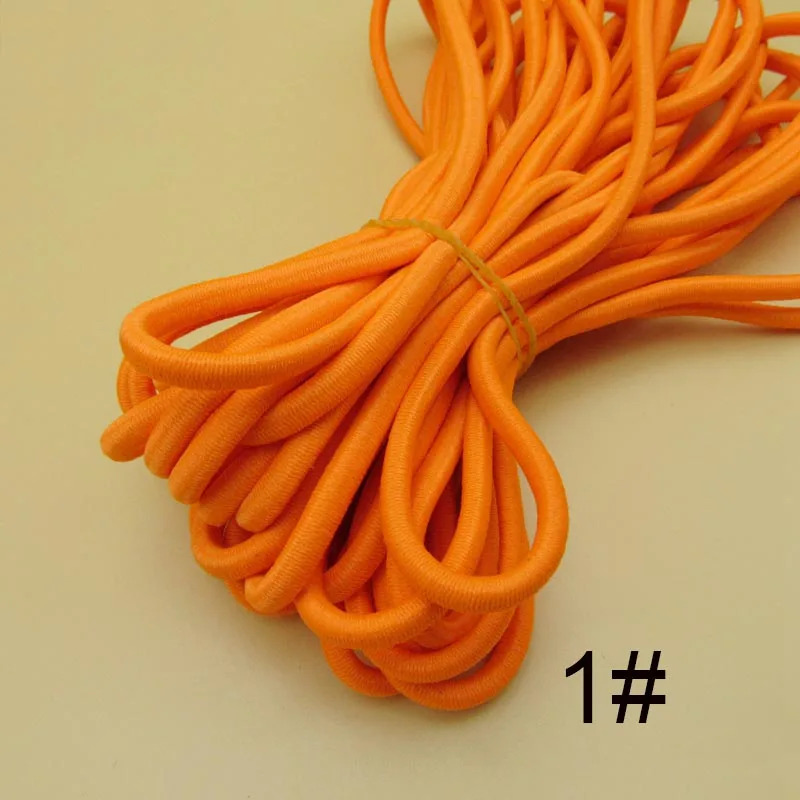20 м 5 мм экологически чистый круглый эластичный шнур мягкие эластичные ленты Веревка для детской одежды пояс для брюк DIY аксессуары для одежды - Цвет: 1