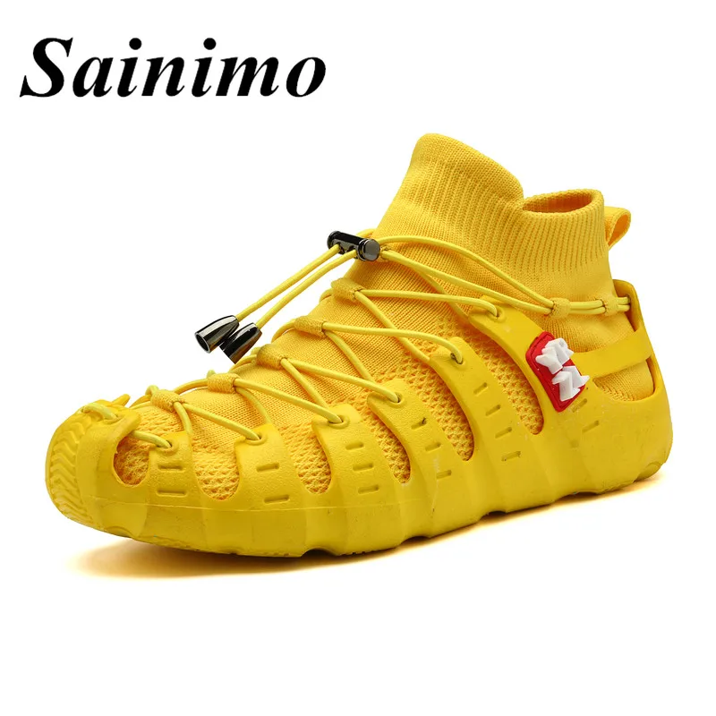 

2019 Summer Fashion Hot Women Casual Shoes Fly Weaving Platform Shoes Woman Light Sneakers Ladies Sock Shoes chaussure femme