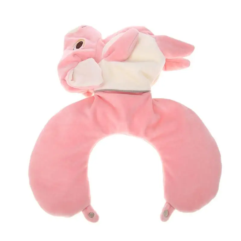 Симпатичные u-образные мультфильм свинья подушка с гранулами путешествия массаж плюшевые подушки в форме игрушек