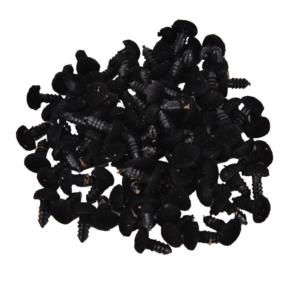 100pcs/bag 11*1mm Plastic Triangle Velvet Noses Buttons Eyes DIY For Bear Toy DIY Safety nose accessories for dolls toys 4 Color