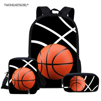 

Twoheartsgirl Children School Bags For Boys Orthopedic Backpacks Child Boy Basketball Book bag Satchel Knapsack Mochil