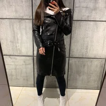 Леди Натуральная овечья кожа пальто настоящая овчина ветрозащитные капри для девочек