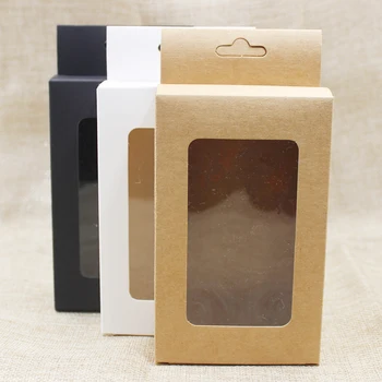 

20pcs per lot 3*8*13cm new style 2018 White Window Box Packing Display Hang Boxes Candy/Soap/Cookie/Phone Display Packaging Box