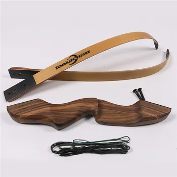 

1pc Take Down Recurve bow wooden laminated bow 60 inch 55lbs Recurve Bow For Archery Hunting