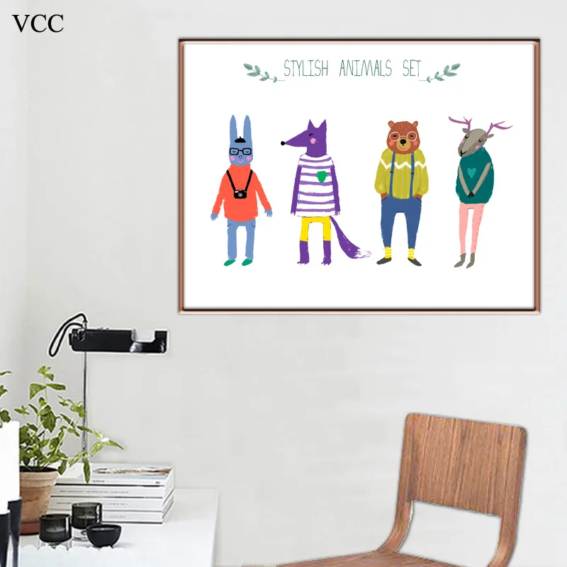 Posters And Prints Canvas Art Cartoon Picture,Paintings On The Wall Art