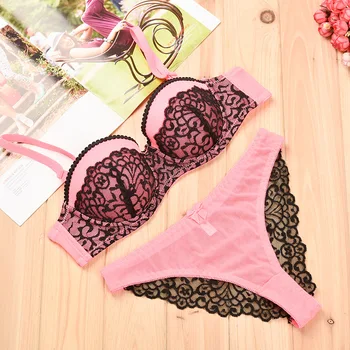 

Underwear Suit Female Sense Perspective Underwear Suit Sexy Bra Suit with Lace Edge