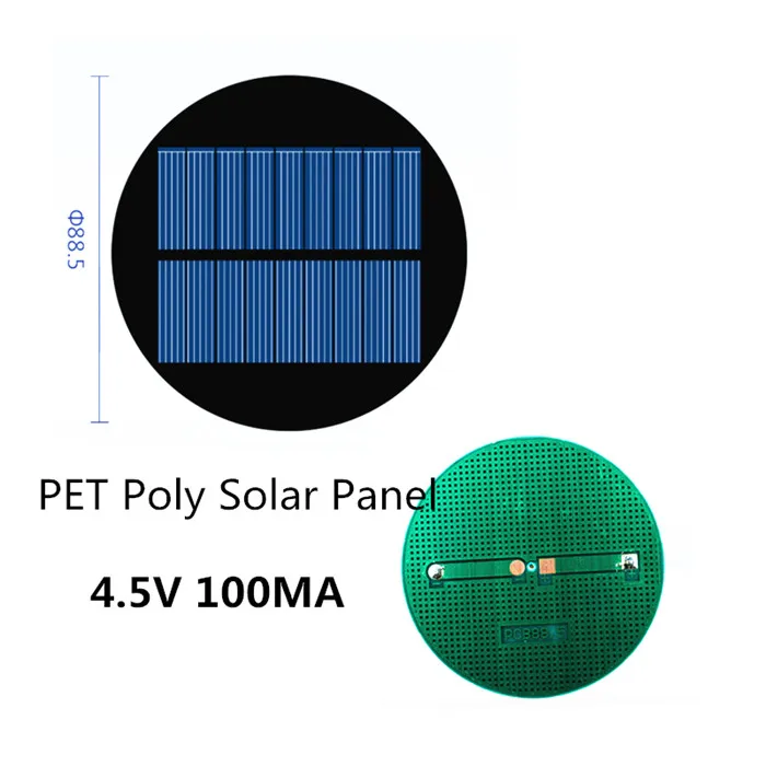 Whole sale Min Solar panel 0.5V 1V 2V 3V 4V 5V 80MA 100MA 120MA 130MA 160MA Solar Cell For diy Solar charger - Цвет: 4.5V 100MA