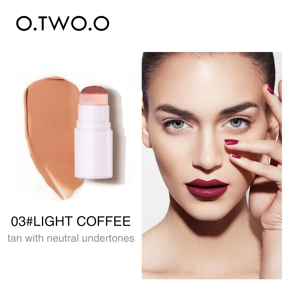 O.TWO.O Air Cushion Foundation Stick 6 Colors Contour Face Makeup Waterproof Matte Concealer Moisturizing Oil Control Cosmetic - Цвет: A03 Light coffee