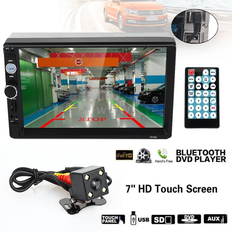 

VEHEMO 7" with Rear Camera Audio Radio Video Player Multimedia Player FM Radio Car MP5 Player Support TF Card Car Stereo