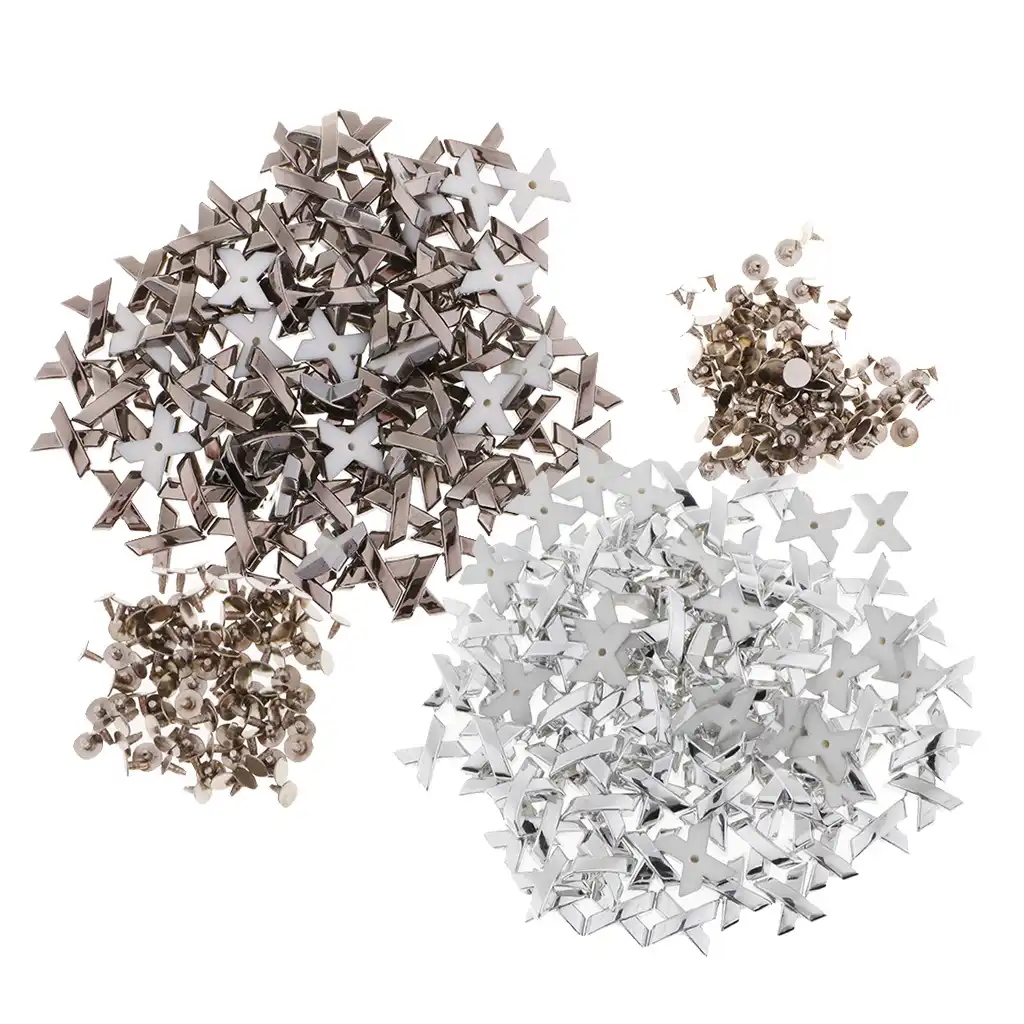 20Pcs Leather Metal Rapid Rivet Copper Round Head Button Iron Press Stud Screws for DIY Leather Bracelets Bags Craft