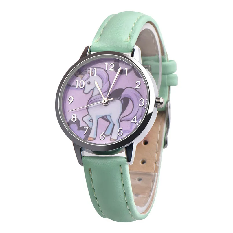 Children Students Watch Fashion Cute Animal Kids Girls Leather Band Analog Alloy Quartz Watch Best Gift #2AP19B (7)
