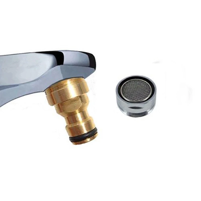 1pc Brass Male Quick Connector Adaptor Garden Water Hose Pipe Tap Spray Nozzle Snap Adaptor Fitting Garden Outdoor