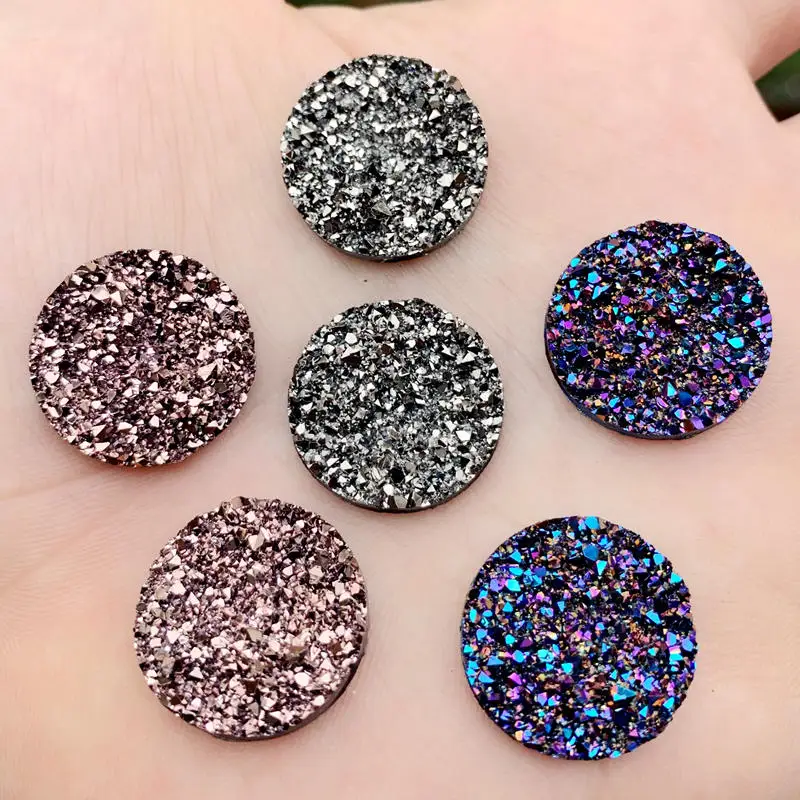 50PCS 16//20mm Resin Rhinestones Round crystal Stone Flatback Beads ZZ489