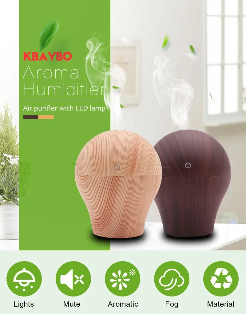 

New USB Essential Oil Diffuser Electric Aroma Diffuser Aroma Wood Lamp Air Humidifier Aromatherapy Mist Maker for Home