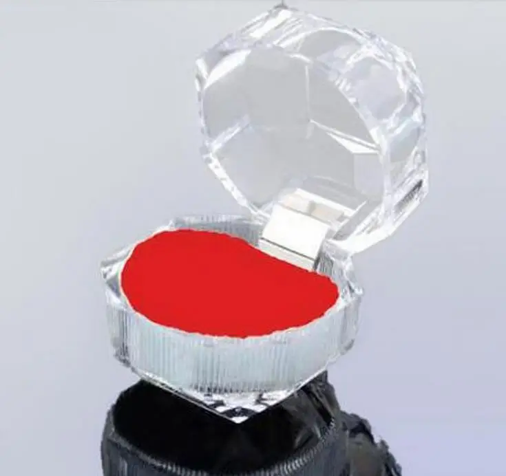 20pcs/lot Three Color Options Hot Sale Jewelry Package Ring Earring Box Acrylic Transparent Wedding Packaging Jewelry Box Jewelry Packaging