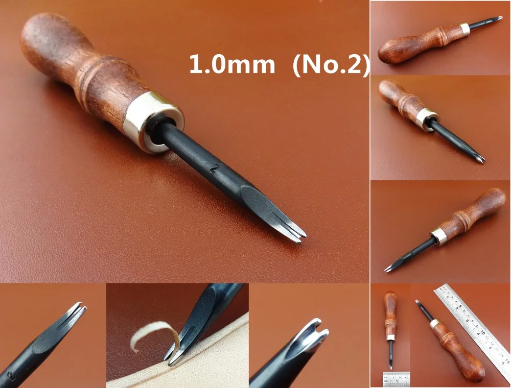 

1pc 1mm Leather Craft Edge Beveller Edger Skiving Skiver Sharpener Tool Sewing Carving Stitching Stamping Knife Cutter Punch