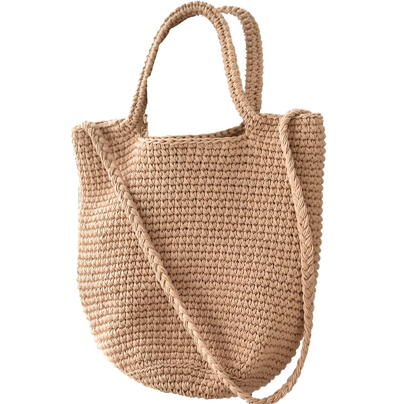 

Straw cotton woven bag holiday Beach new female bag 2019 bucket shoulder oblique carry straw bag clear bag purses and handbags