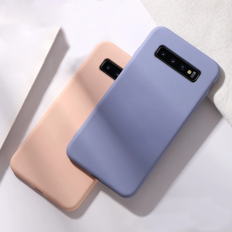 Жидкий силиконовый чехол на самсунг S8 S9 S10e для samsung Galaxy S10 Plus Note 8 9 A50 A70 мягкий