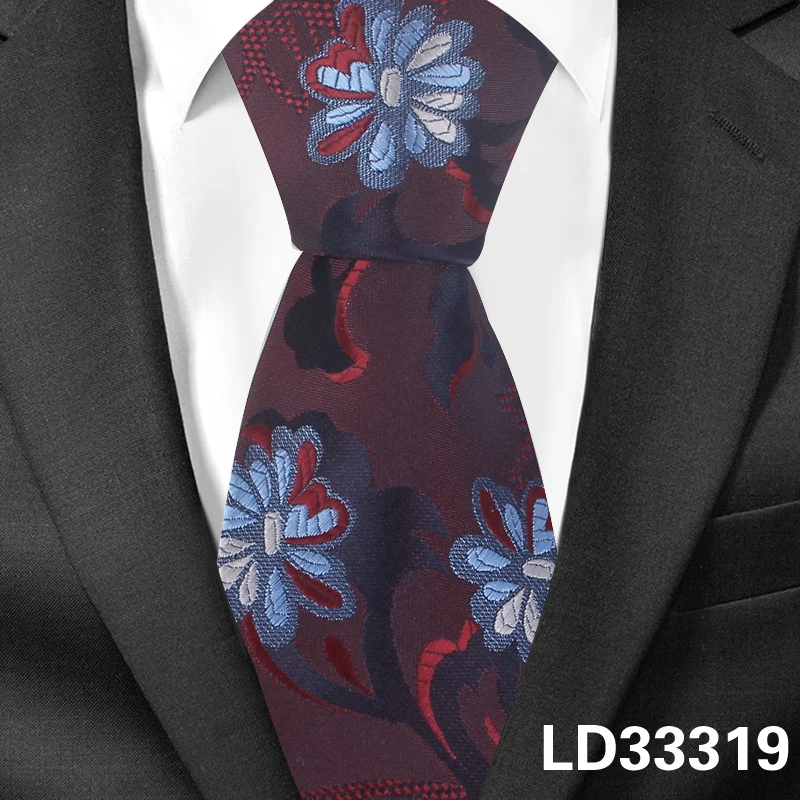 Модный цветочный галстук для мужчин и женщин, полиэстеровый жаккардовый галстук для шеи, деловые свадебные костюмы, узкие галстуки, тонкие мужские галстуки, галстуки Gravatas