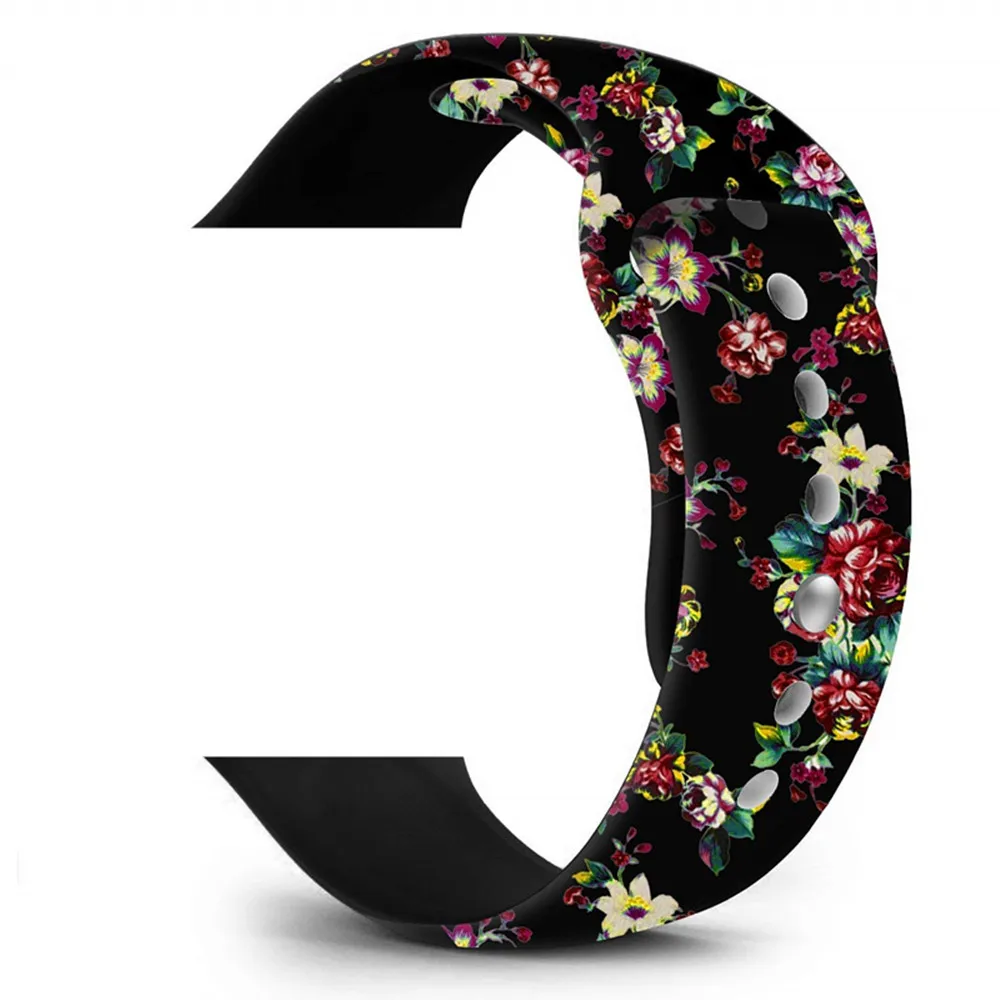

EIMO strap For Apple watch band 4 3 42mm/44mm iwatch band 38mm/40mm Apple Watch Printed silicone bracelet Wrist belt Watchband