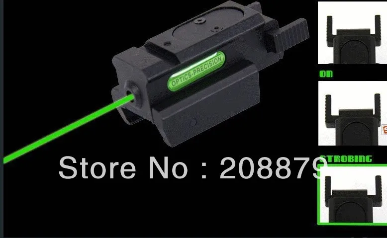 Пистолет маленький зеленый лазер Размеры 29 мм 1," функция мигания для компактный пистолет