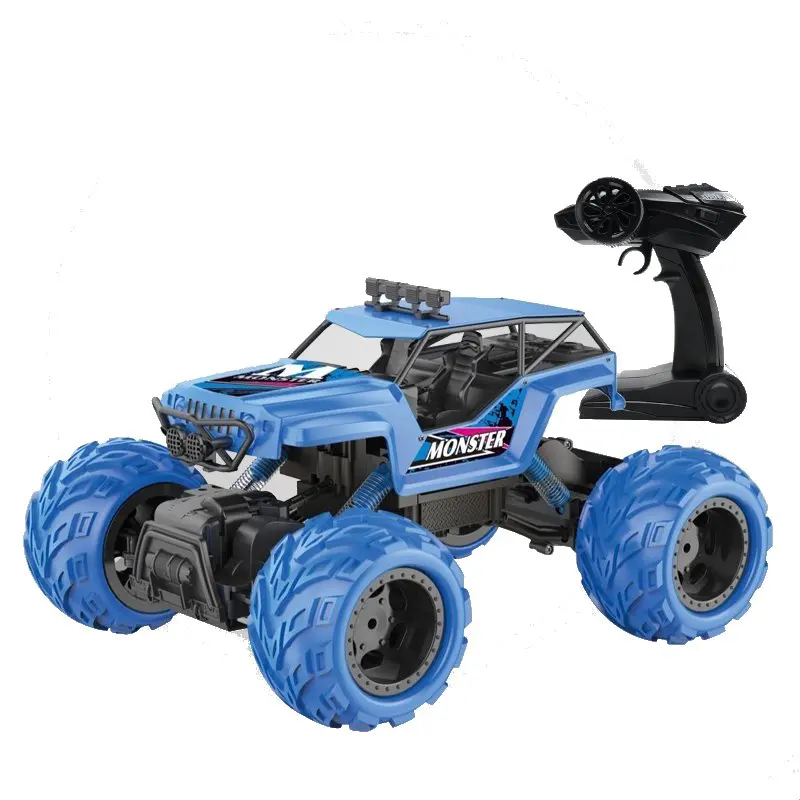 

Flytec 005 1/12 2.4G 4WD Monster Truck Brushed High Speed Climbing RC Car with Transmitter Truggy Blue/Green For Kids Gift Model
