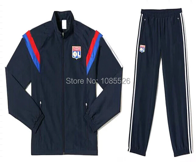 New 2015 Olympique Lyonnais Lyon Tracksuits, 14/15 Lyon Soccer Training