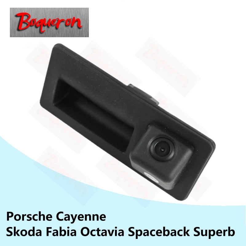 for Porsche Cayenne Skoda Fabia Octavia Spaceback Superb Trunk Handle Backup Reverse Parking Camera Car Rear View CCD HD | Автомобили и